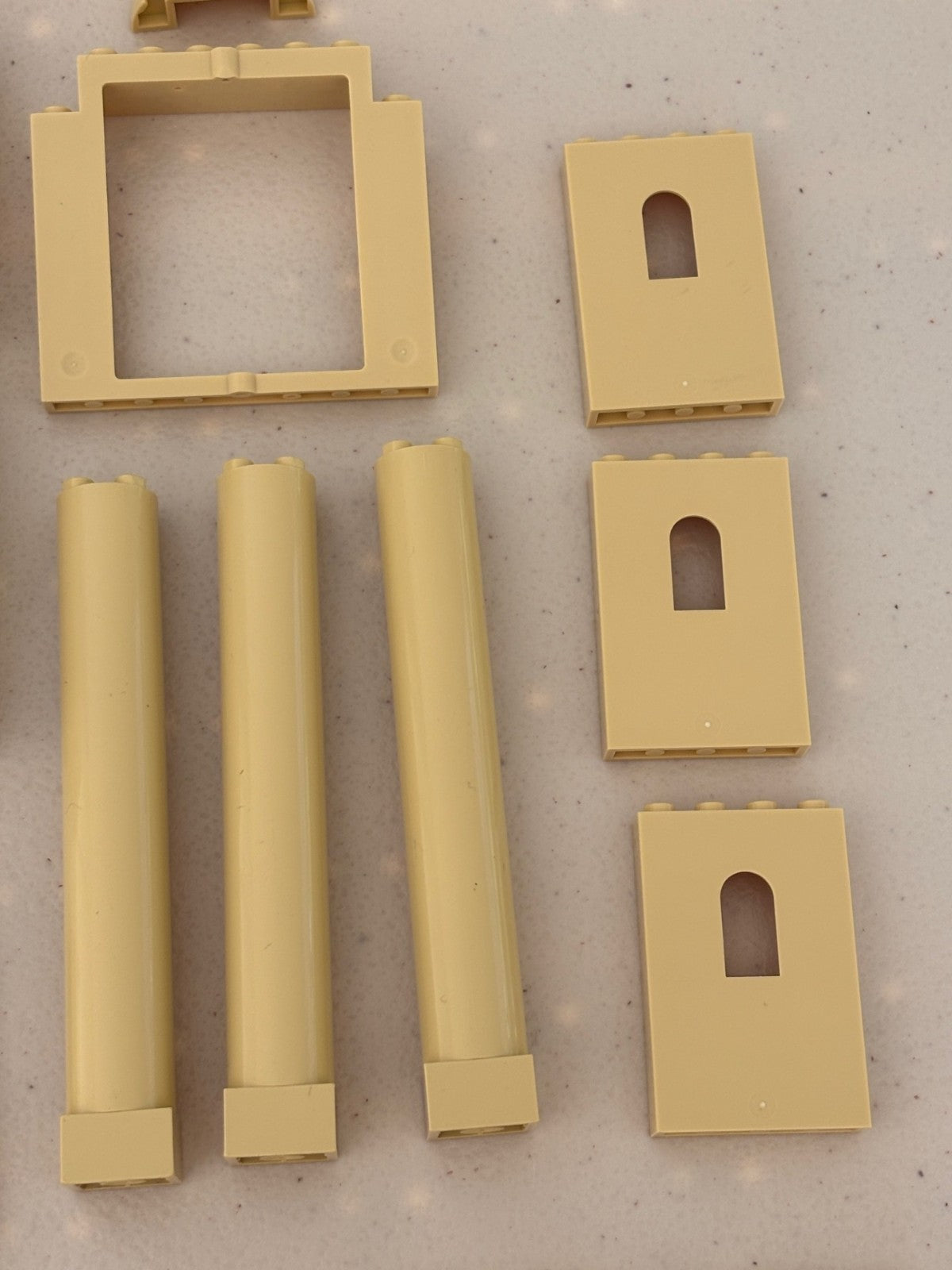 LEGO Lot of 19 TAN Castle Windows Arches Wall Panels Pillars (LotB)