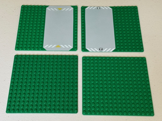 LEGO Lot of 4 Thin Base Plate Green 16 x 16 Road Baseplate Police Driveway 5"x5"