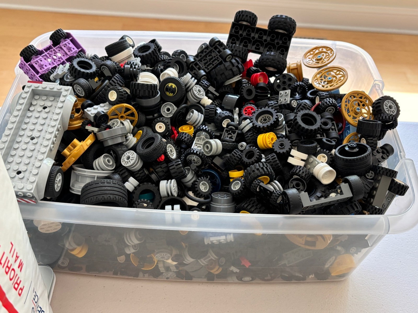 LEGO HUGE LOT  2 lb !! Pounds of WHEELS TIRES etc Tire Wheel Axle
