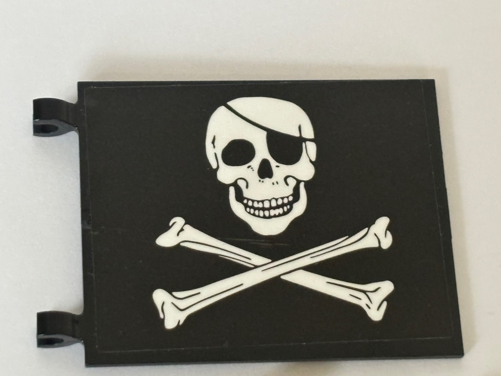 LEGO Pirates Jolly Roger Flag Large 6x5 Small 2x2 Skull & Bones  x4  (lot E)