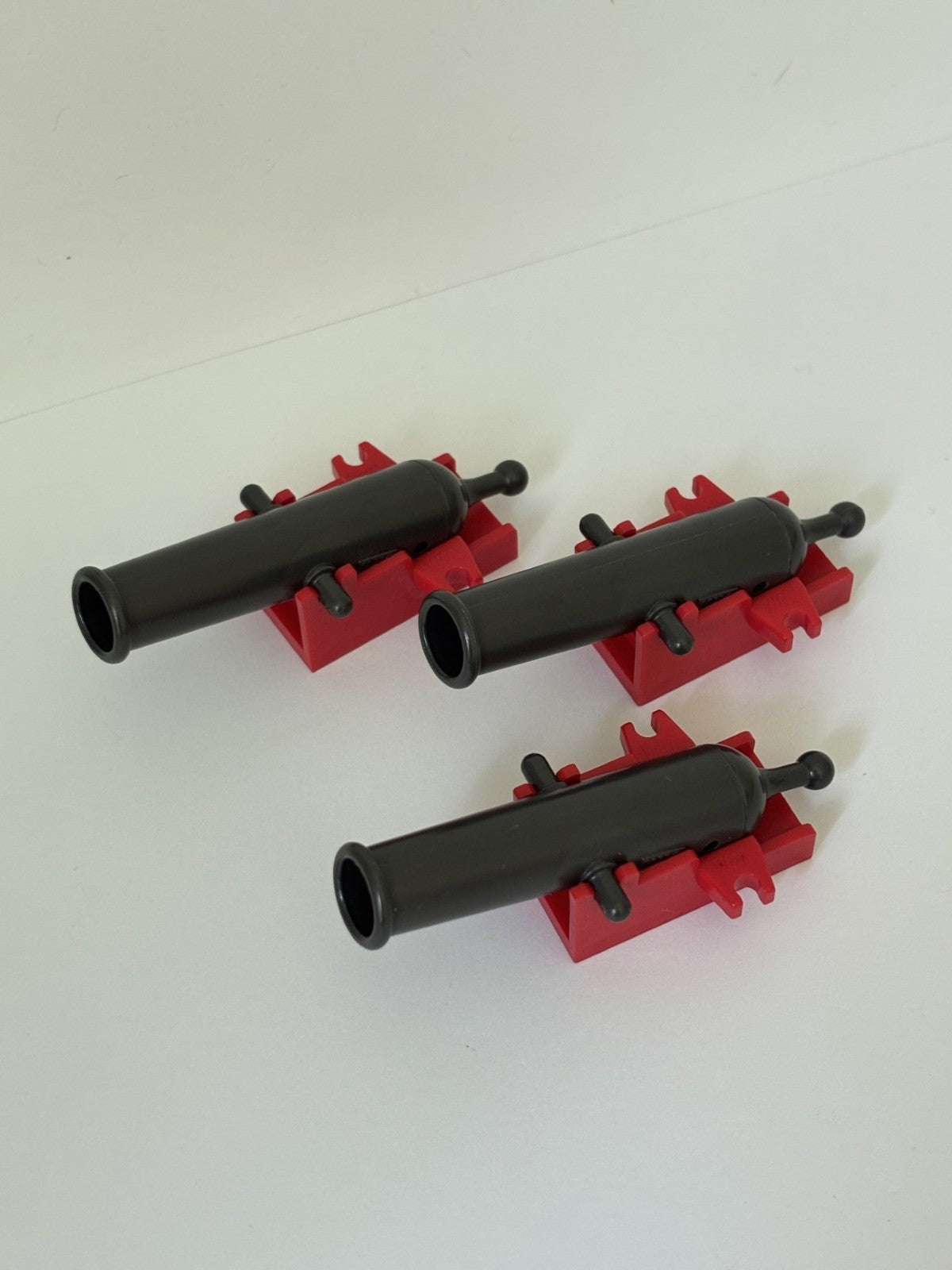 LEGO Lot of 3 Cannon  w/ Red Base