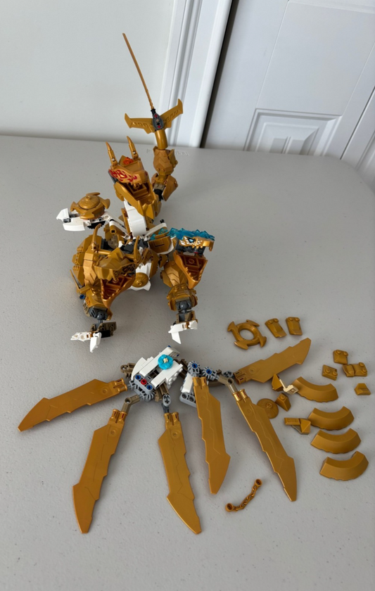 LEGO 71774 Ninjago Lloyd's Golden Ultra Dragon. Incomplete Golden Dragon Only