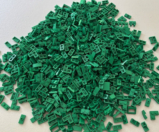 SHIPS FREE!! LEGO Lot (100) GREEN 1x2 Plate Tile Grill Handle Technic Parts Mix