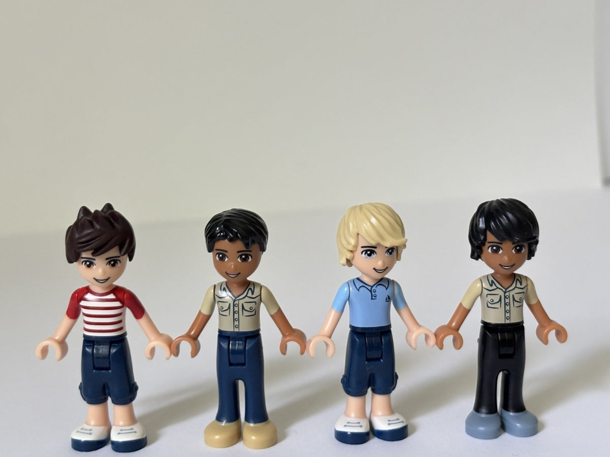 LEGO Friends Men Boy Man Male Minifigure Lot of 4