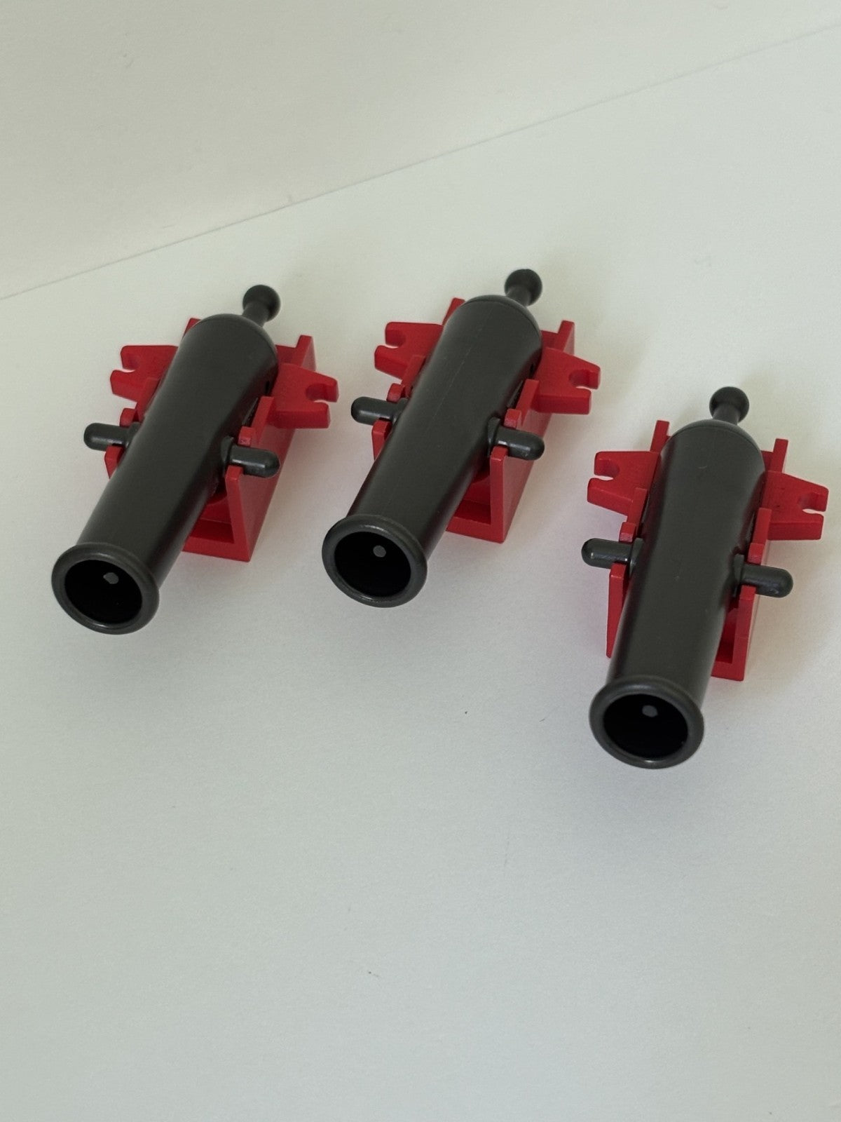 LEGO Lot of 3 Cannon  w/ Red Base