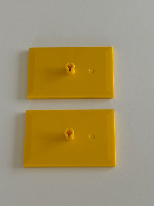 LEGO YELLOW Train Bogie Plate Lot of 2 Part # 4025