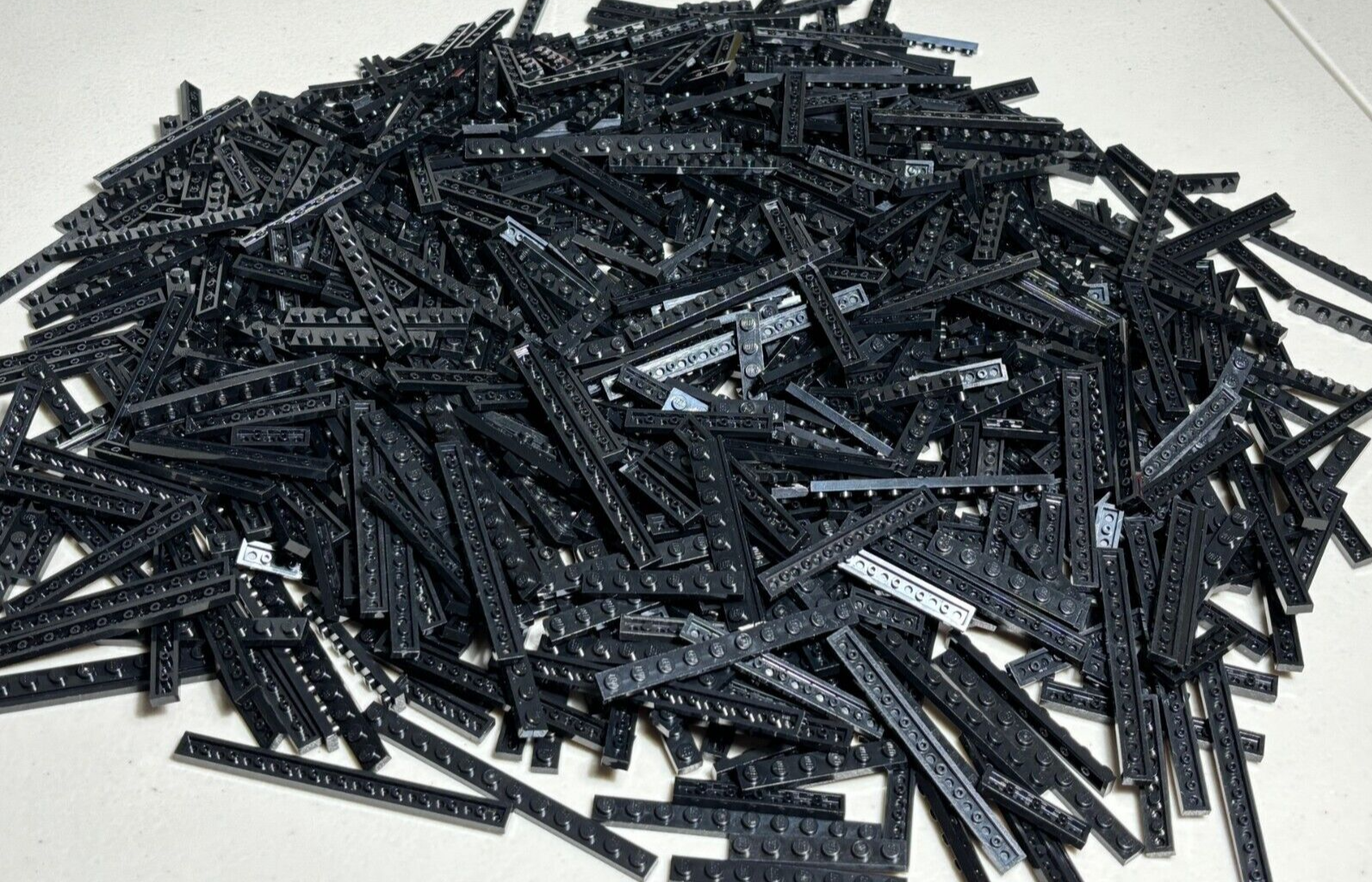 SHIPS FREE LEGO LOT OF 100 BLACK BIG PLATE PLATES 1X3 1X4 1X6 1X8 1X10 1X12 PART