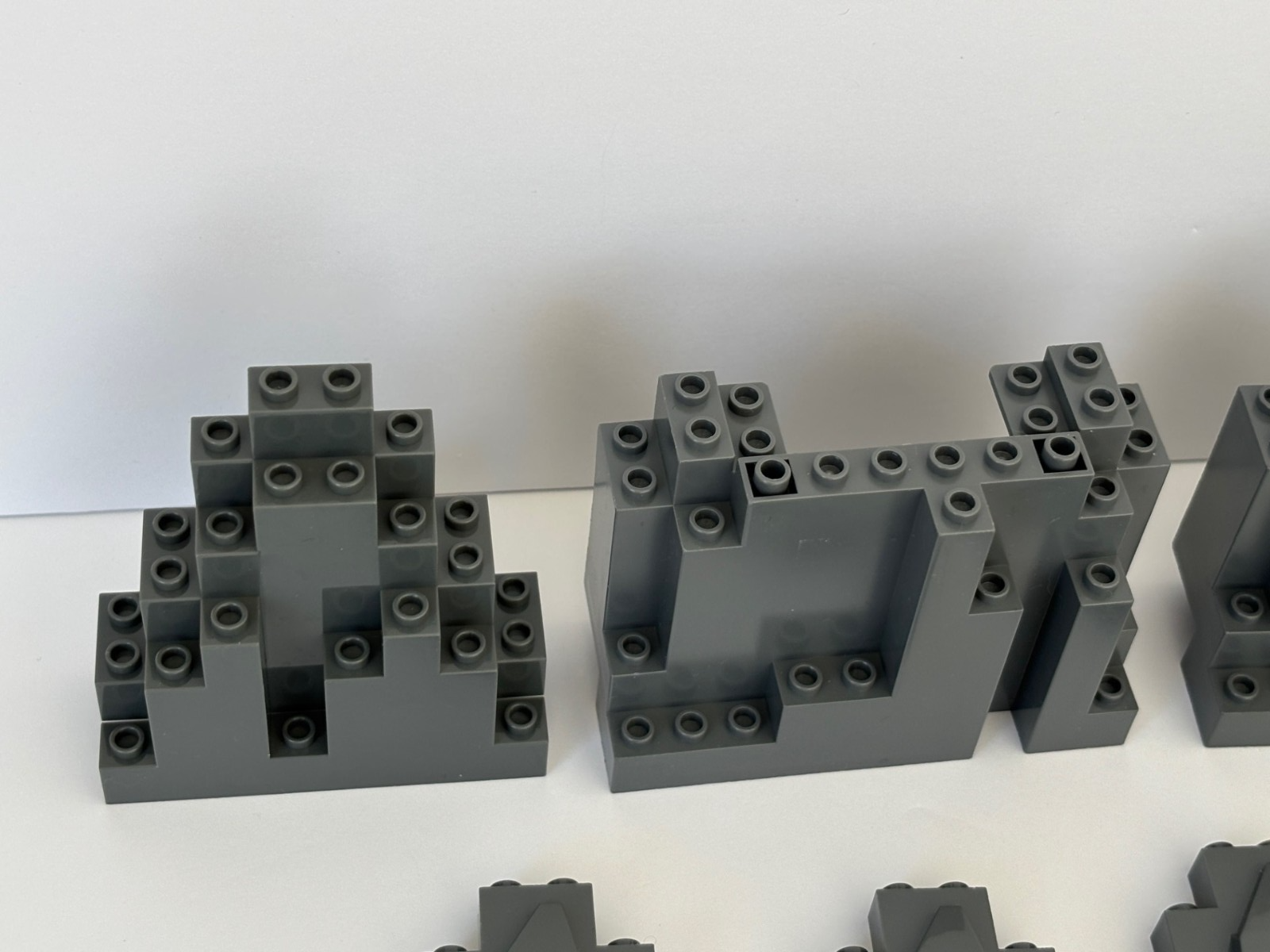 LEGO Lot of 12 Mountain Rock Wall Panels Burp Lurp Dark Bluish Gray (Lot A)