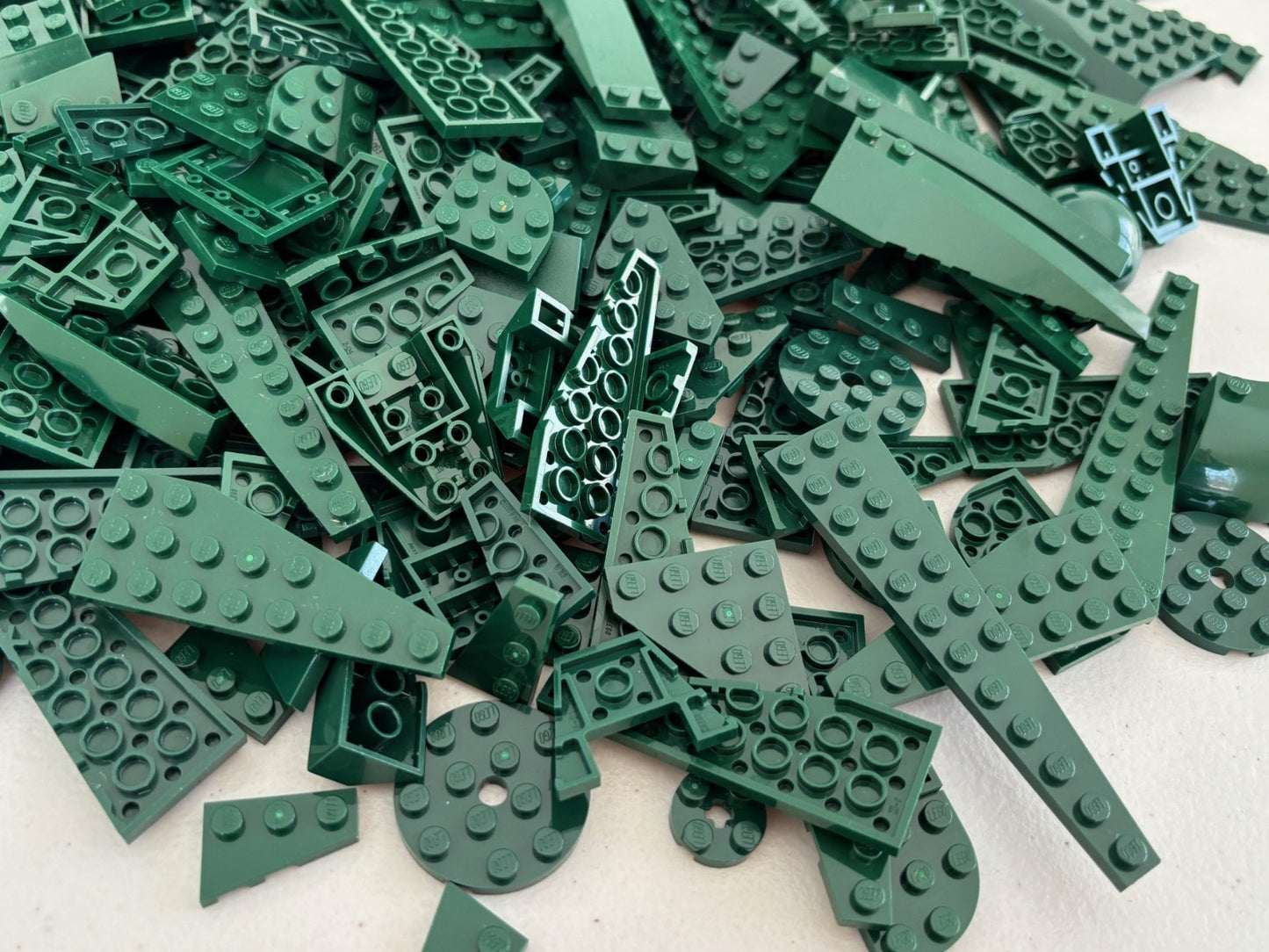 SHIPS FREE!! LEGO BULK LOT 50 DARK GREEN WEDGE WING ROUND CORNER PLATE STAR WARS
