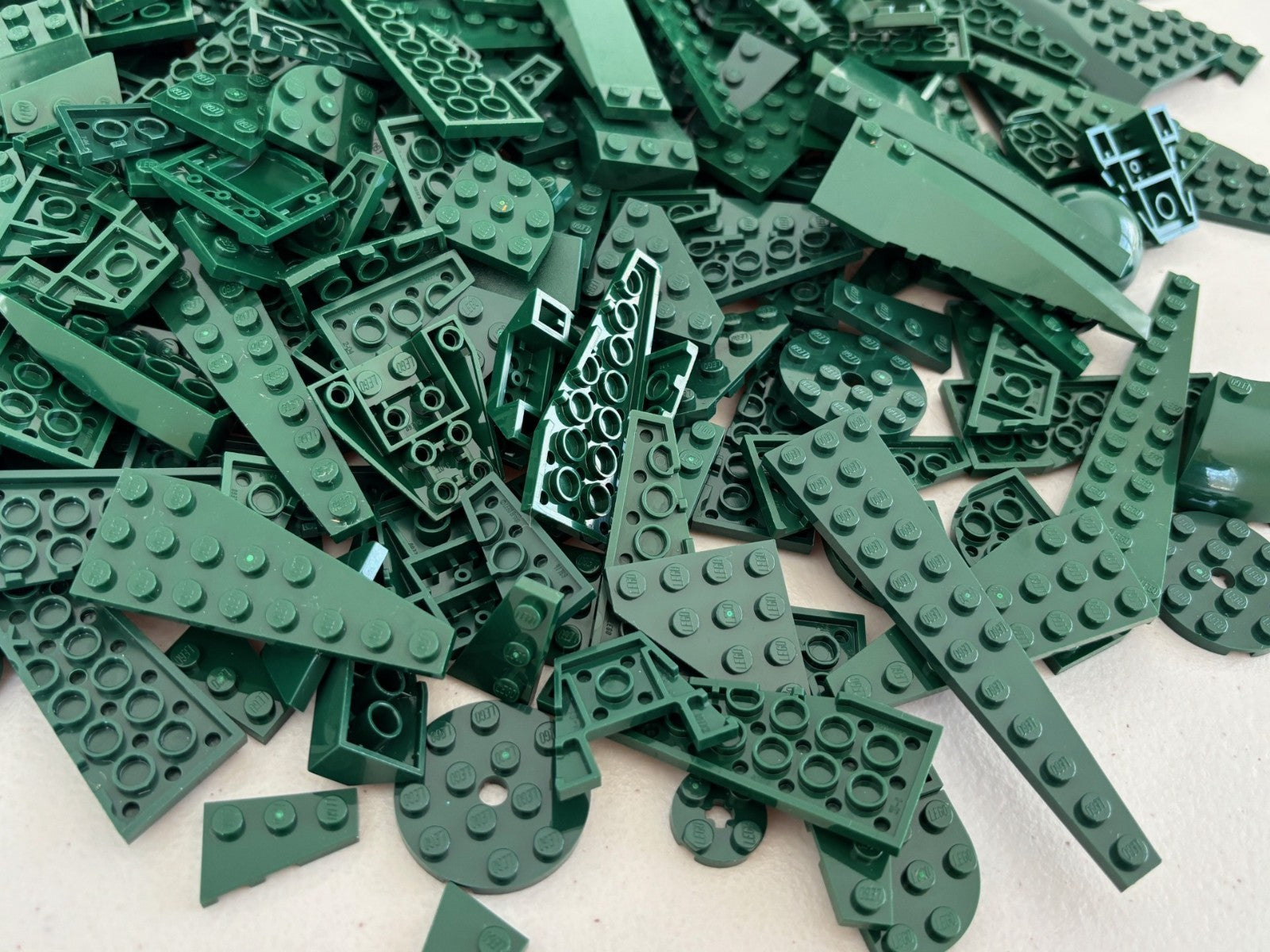 SHIPS FREE!! LEGO BULK LOT 50 DARK GREEN WEDGE WING ROUND CORNER PLATE STAR WARS
