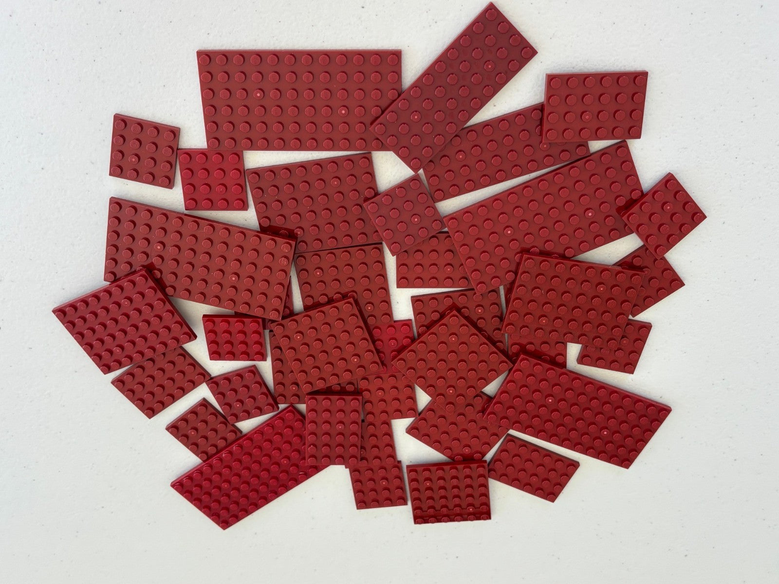 SHIPS FREE! Lot of 25 LEGO DARK RED BASEPLATES MIXED SIZE RANDOM BASE PLATE