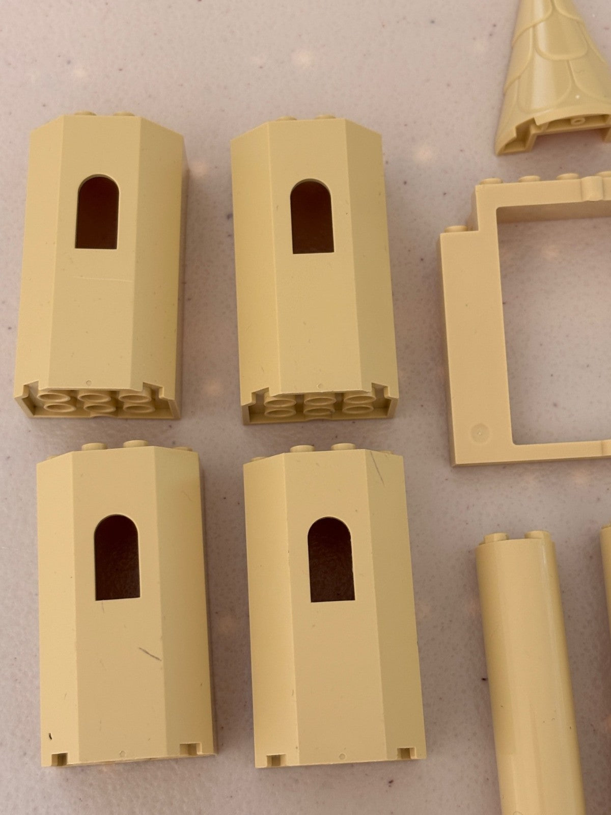 LEGO Lot of 19 TAN Castle Windows Arches Wall Panels Pillars (LotB)