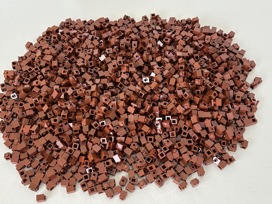 SHIPS FREE!! LEGO Huge Lot of 200 ! Brick Reddish Brown Mixed type of 1x1 Bricks