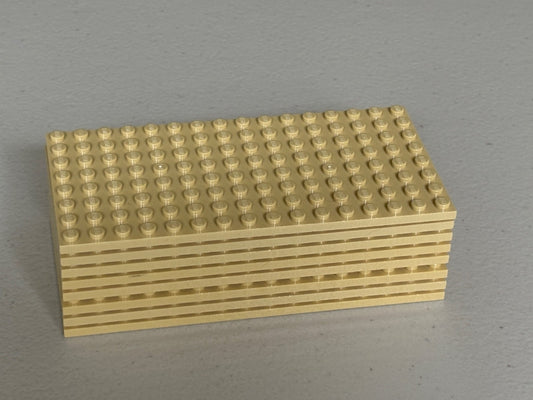 LEGO BULK LOT of 8 TAN 8X16 8 x 16 STUD BASE PLATES 92438 5" x 2.5"