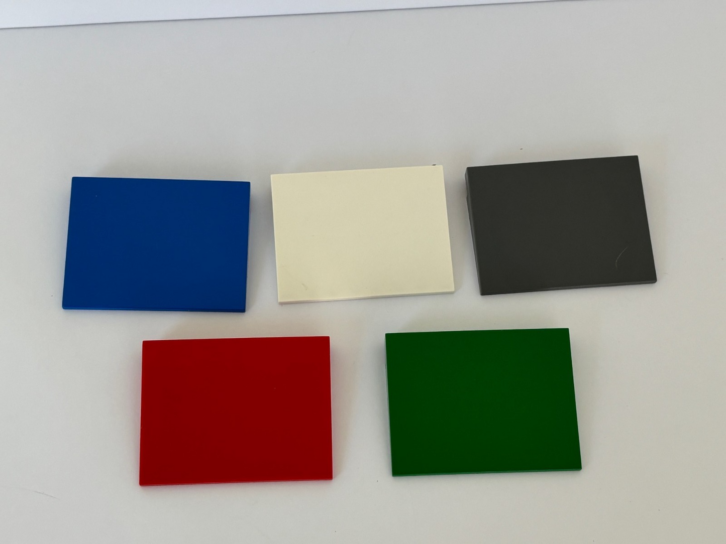 LEGO BULK LOT 5 SLOPE RAMP 10° 6X8 4515 MIXED COLORS GRAY BLUE RED GREEN WHITE