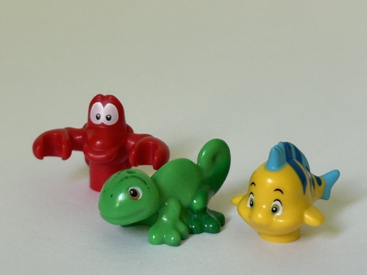 LEGO Disney (3) minifigure Sebastian & Flounder Little Mermaid Animals & Pascal