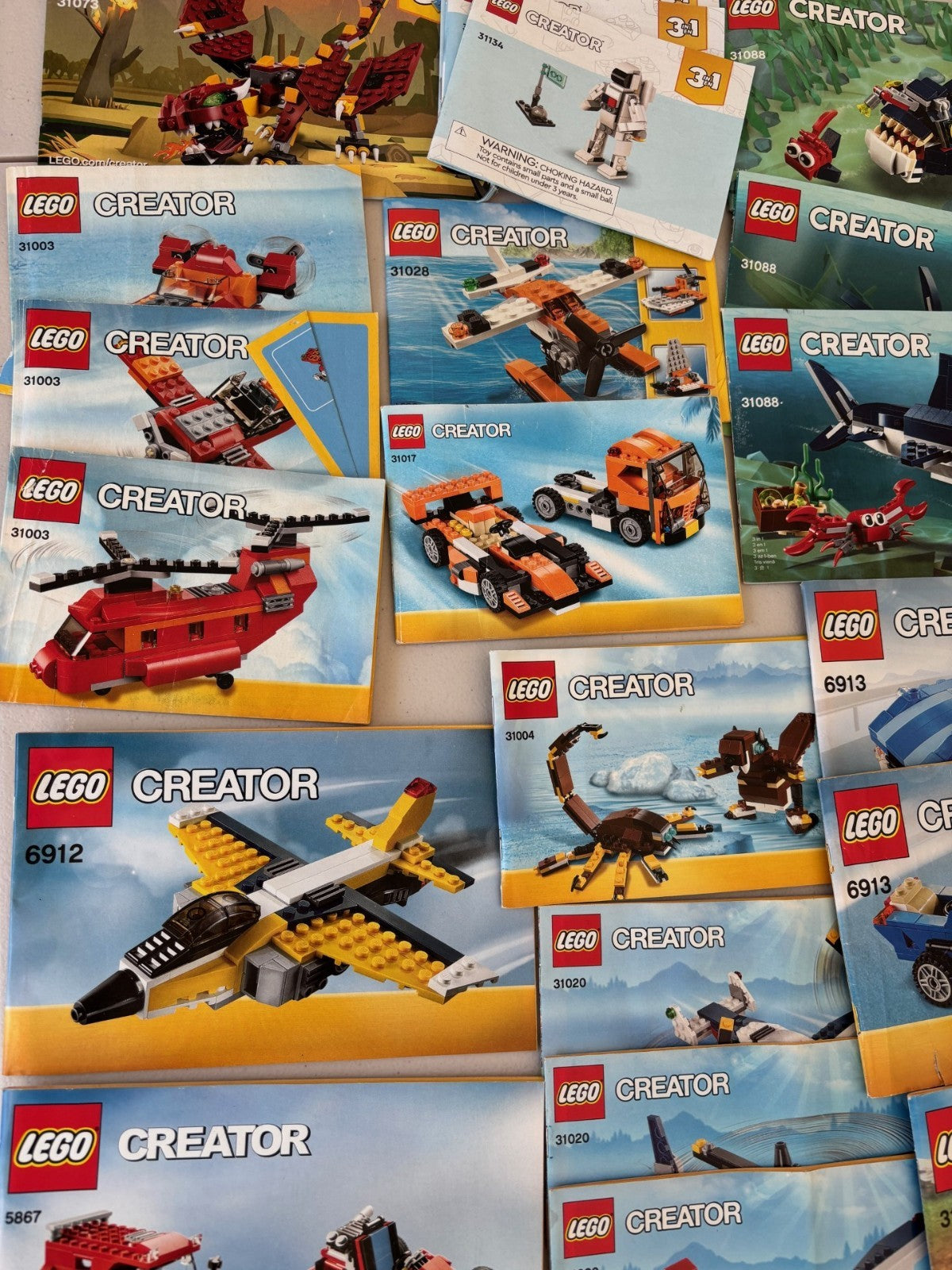 LEGO CREATOR INSTRUCTION BOOK MANUAL ONLY LOT 31012 4894 31066 6913 31006 31058