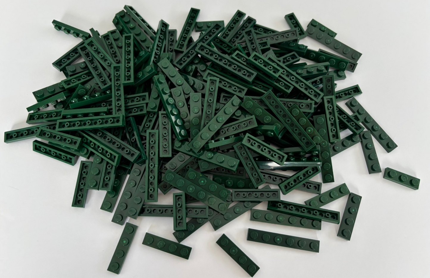 SHIPS FREE!! LEGO LOT OF 50 DARK GREEN BIG PLATE PLATES 1X3 1X4 1X6 PARTS