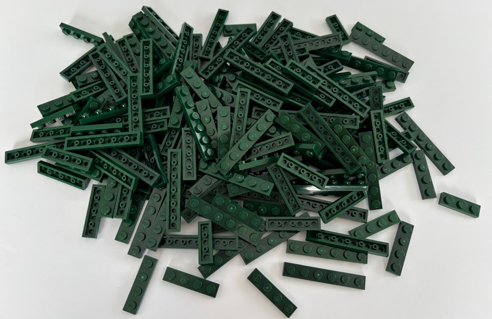 SHIPS FREE!! LEGO LOT OF 50 DARK GREEN BIG PLATE PLATES 1X3 1X4 1X6 PARTS
