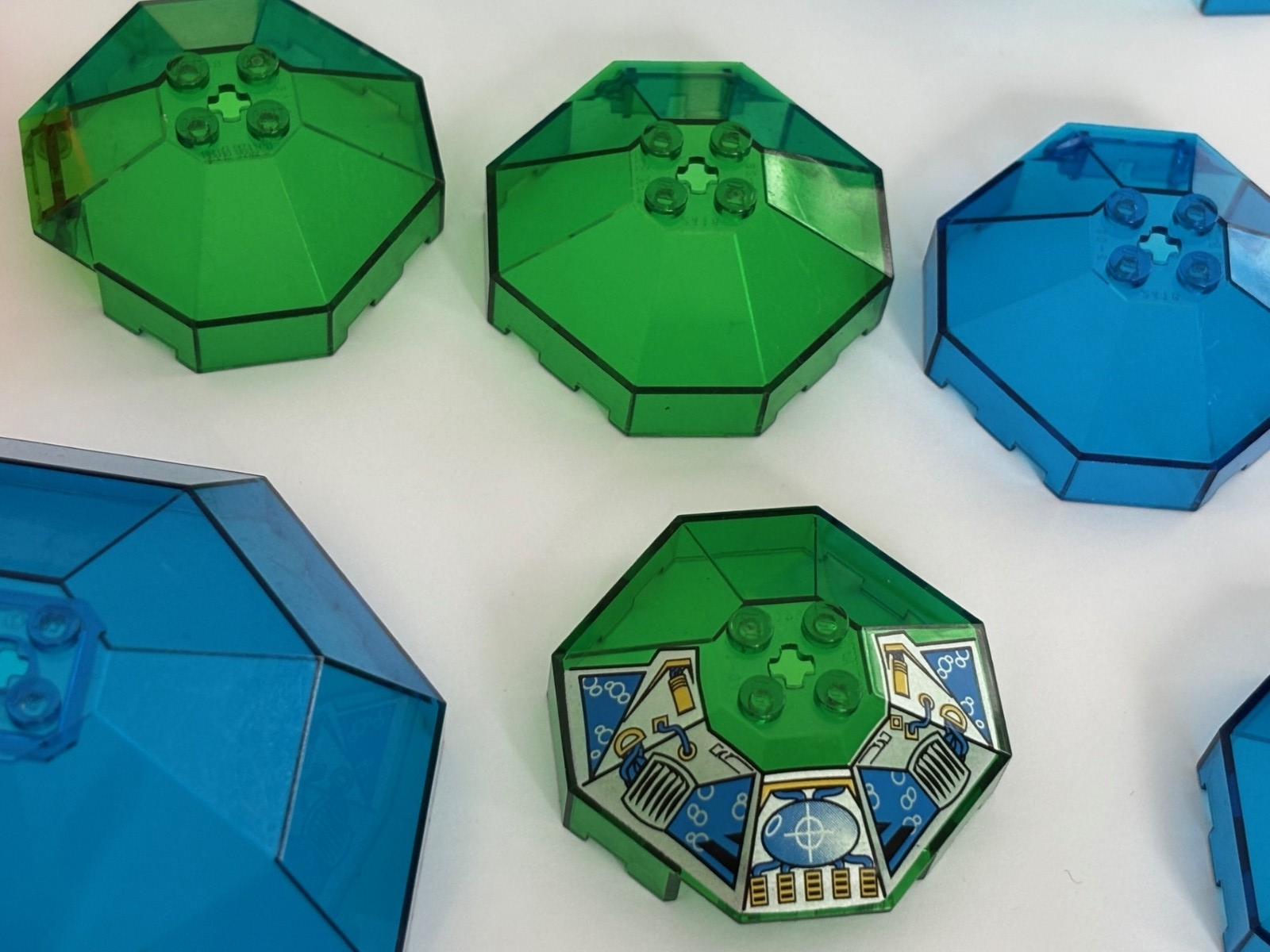 LEGO Space Dark Blue Green Neon Orange Translucent canopy windscreens Lot of 15