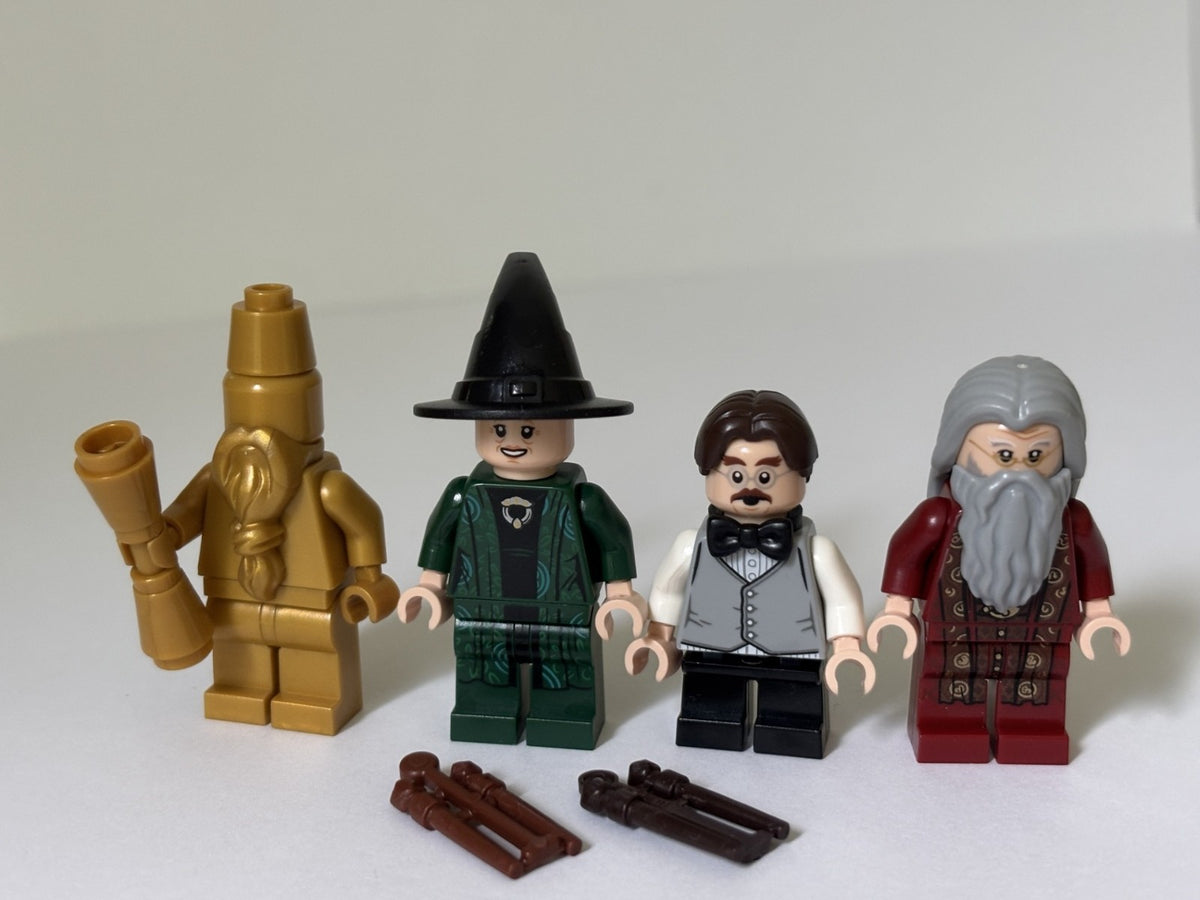 LEGO Minifigure Harry Potter Lot of 4 Dumbledore Hogwarts Architect Statue etc