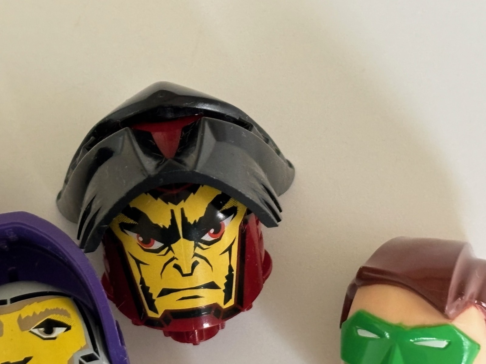 LEGO Parts Large Figure Head lot of 6 Hulk Star Wars Green Lantern etc