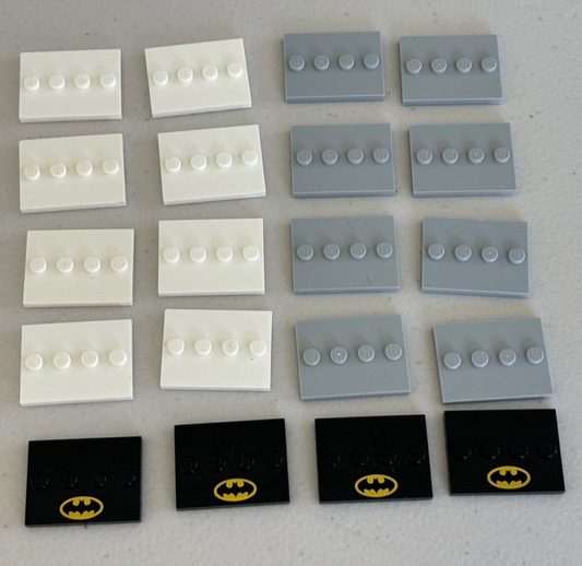 SHIPS FREE LEGO LOT OF 20 MINIFIGURE STAND PIECES 1 X 4 STUD DISPLAY PLATE