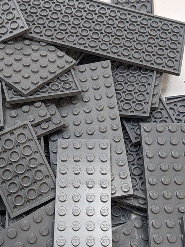 SHIPS FREE! HUGE Lot of 50 LEGO Dark Bluish Gray Random Size Baseplates Plate