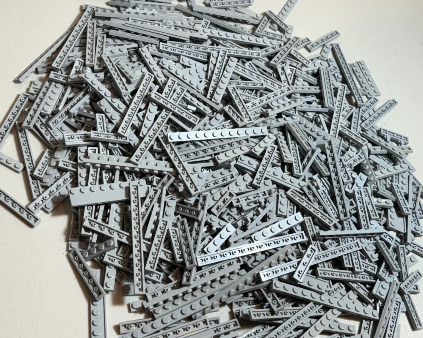 SHIPS FREE LEGO LOT (100) LIGHT BLUISH GRAY BIG PLATES 1X3 1X4 1X6 1X8 1X10 1X12