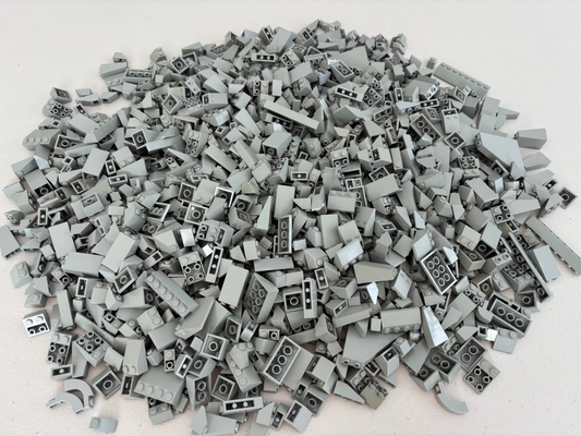 SHIPS FREE! LEGO Lot (100) OLD LIGHT GRAY SLOPE Pieces Variety 3040 3039 3684