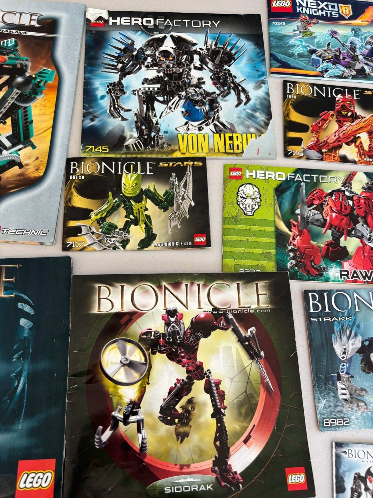 LEGO BIONICLE HERO FACTORY INSTRUCTION BOOK MANUAL ONLY LOT 8756 8593 8549 7145