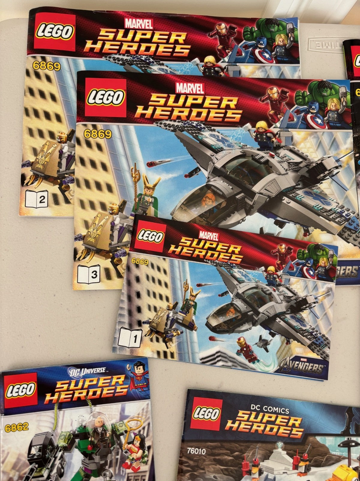 LEGO SUPER HEROS AVENGERS INSTRUCTION BOOK MANUAL ONLY LOT 76125 76131 6860 6869