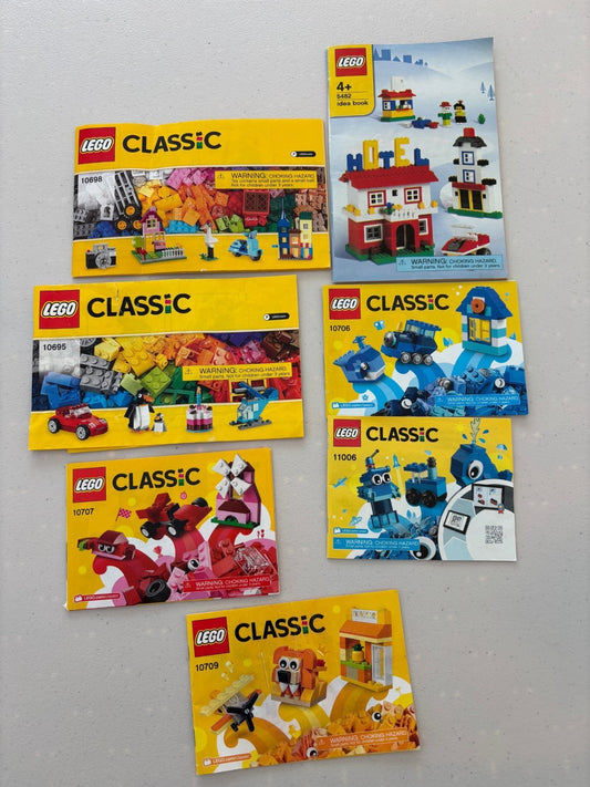 LEGO Classic 10695 5482 Idea Book 10698 Camera Bird Instructions Manual Only Lot