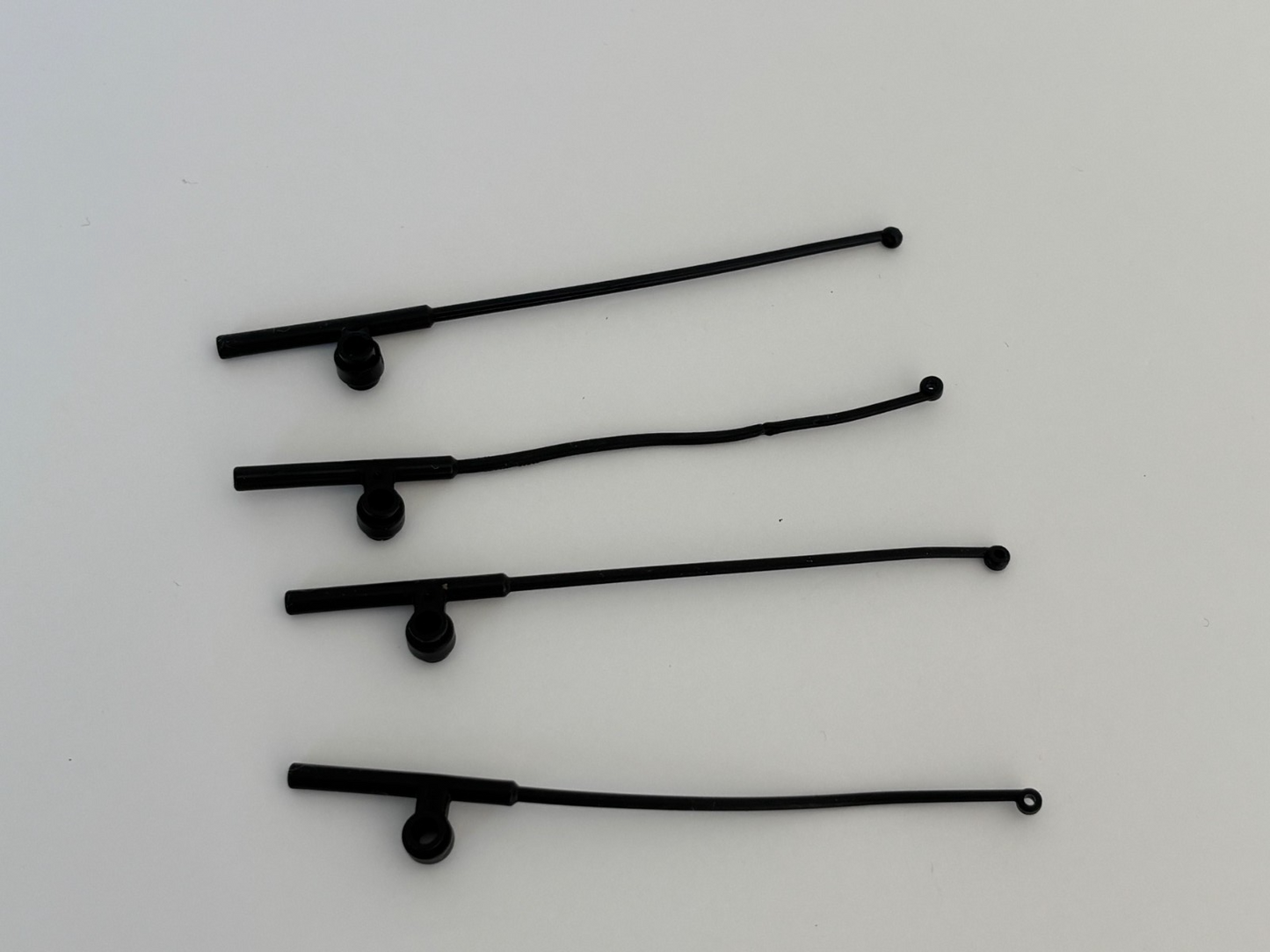 LEGO Lot of 4 Black Fishing Rods Rod Pole Poles City Water Ocean Fish