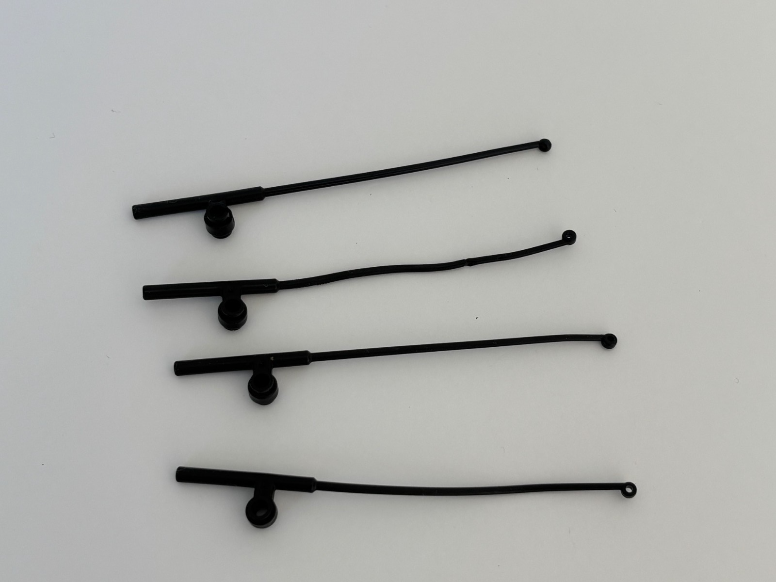LEGO Lot of 4 Black Fishing Rods Rod Pole Poles City Water Ocean Fish
