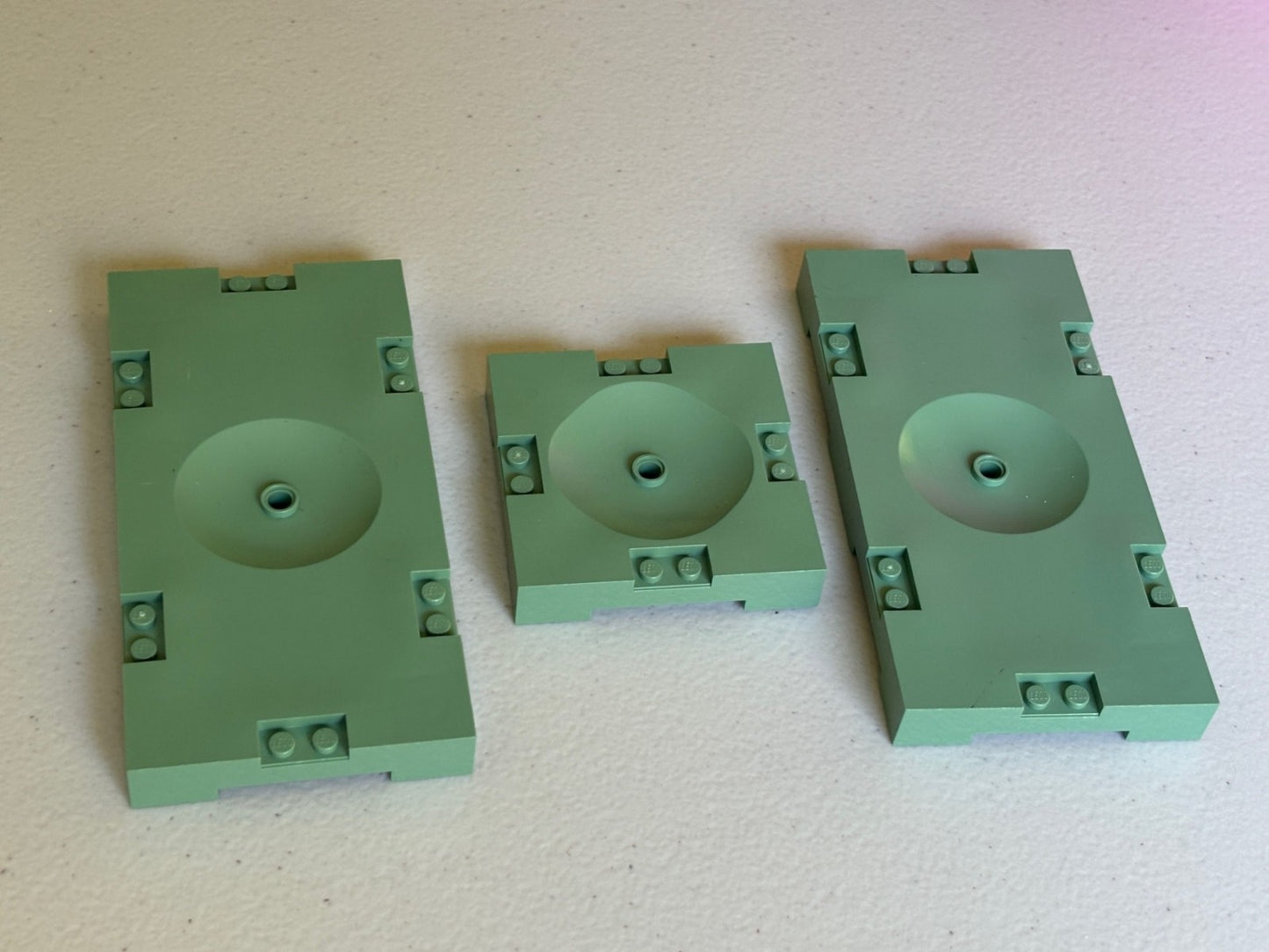 3 x LEGO Streetball Sports Field Section 8x16 & 8x8 SAND GREEN 30489 & 30492