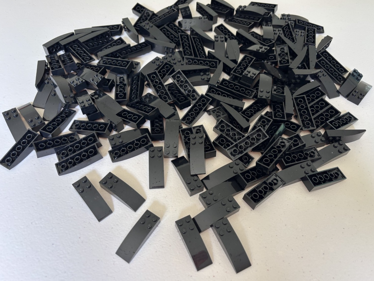 LEGO Huge Parts Lot of 165  Black Slope Curved 6 x 2  # 44126