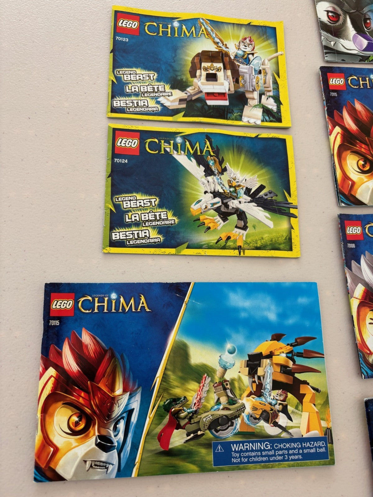 LEGO Instructions Lot 70002 70129 70004 70115 etc Legends of Chima Manuals Only