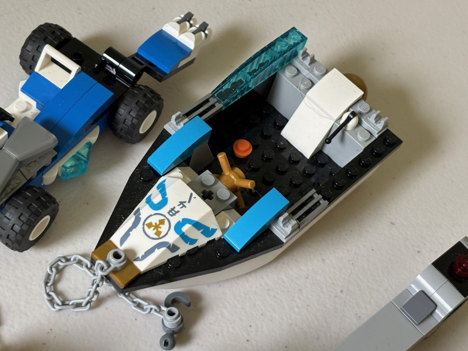 LEGO Lot of 15 Car Monster Dragon Truck Boat Police Parts Lot INCOMPLETE Vehicle