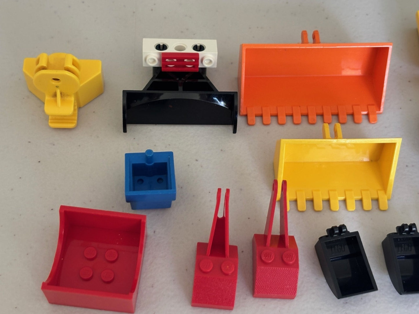LEGO LOT CONSTRUCTION VEHICLE DIGGER BUCKETS TIPPER BEDS and More Parts as Shown