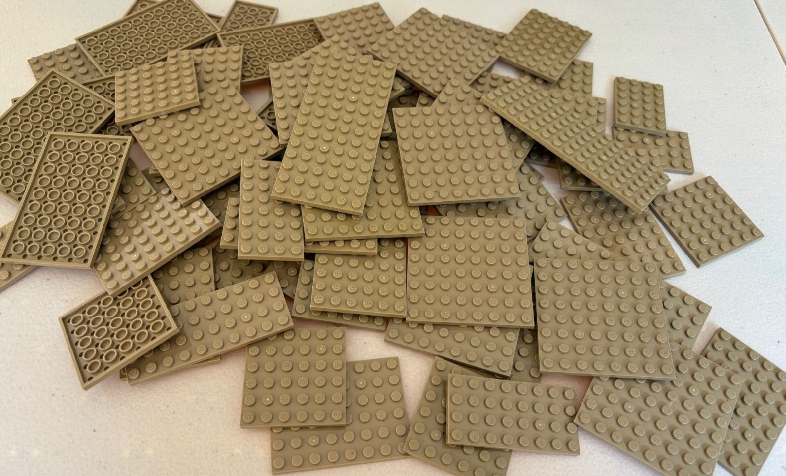SHIPS FREE!! Lot of 20 LEGO Dark Tan Random Size Baseplates Plate 6x6 4X8 6X16 +
