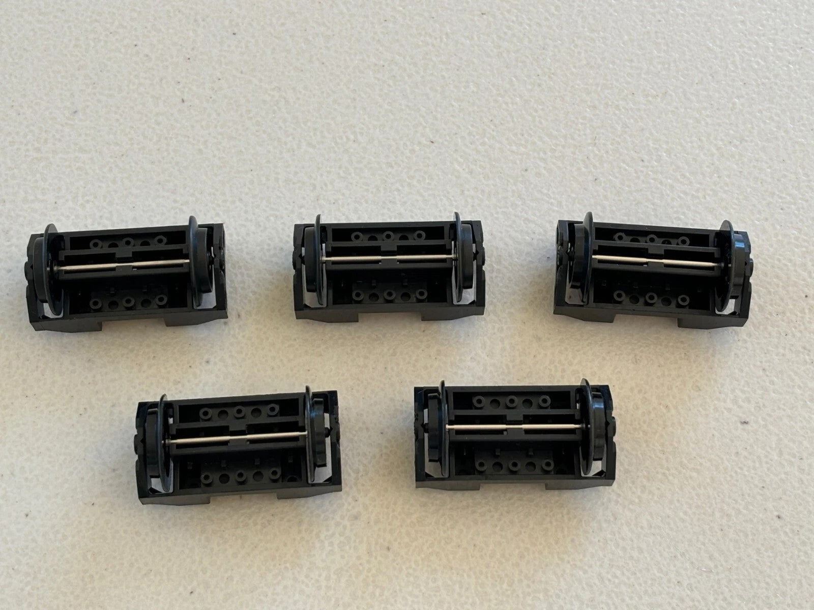 Lego 2878 Black Train Wheel Metal Axle Carriage Holder RC Train (Lot of 5) 4563