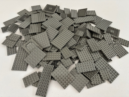 SHIPS FREE!! Lot of 25 LEGO OLD DARK GRAY Random Size Baseplates Base Plates