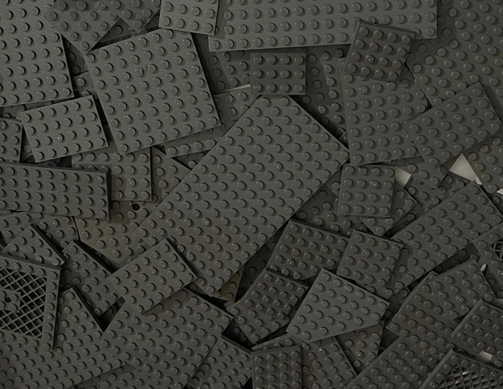 LEGO HUGE Lot of 100 !! Dark Bluish Gray Baseplates Base Plate Plates Mix Size