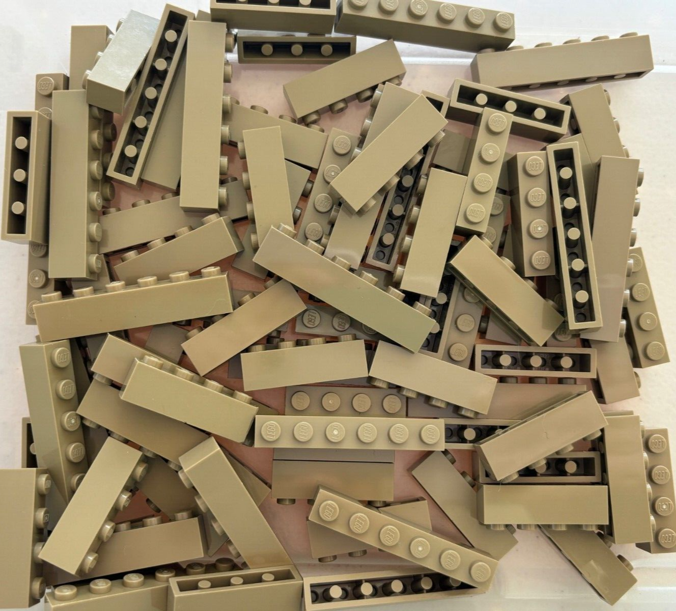 SHIPS FREE!! LEGO DARK TAN BIG BRICK LOT OF 25 PIECES 1X4 1X6 PARTS