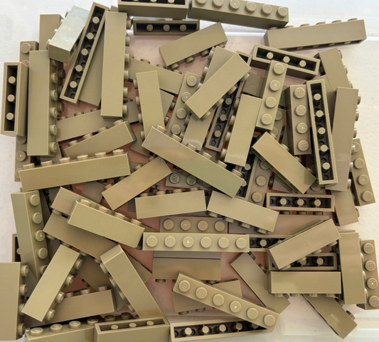SHIPS FREE!! LEGO DARK TAN BIG BRICK LOT OF 25 PIECES 1X4 1X6 PARTS