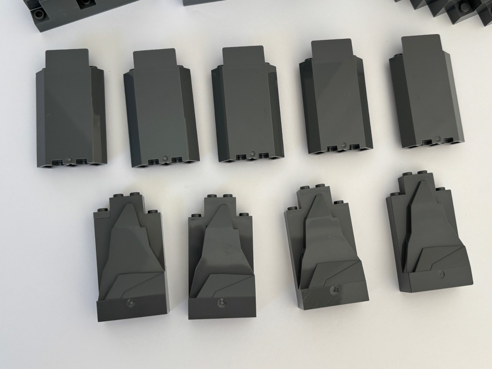 LEGO Lot 12 Castle Wall Rock Wall Panel Burp Lurp Murp Dark Bluish Gray (Lot D)