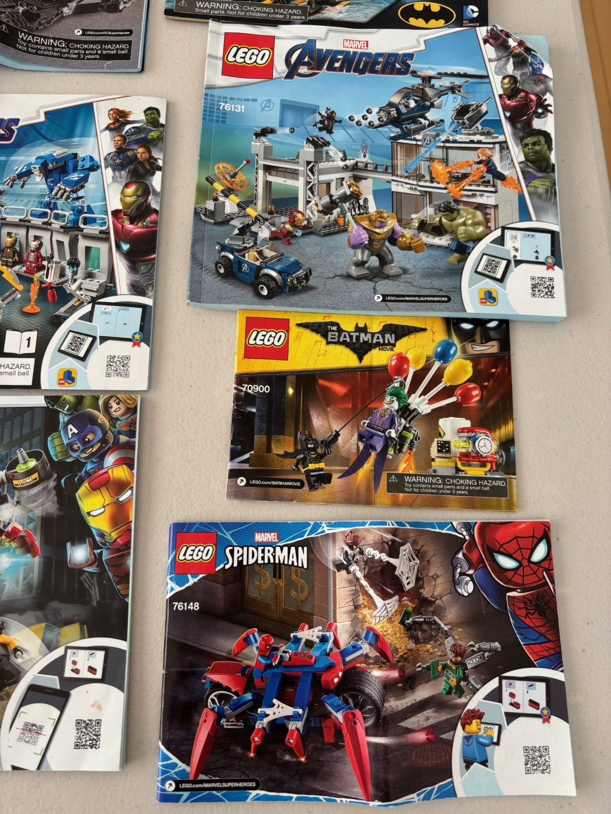 LEGO SUPER HEROS AVENGERS INSTRUCTION BOOK MANUAL ONLY LOT 76125 76131 6860 6869