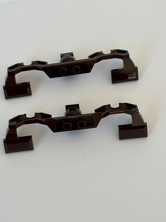 Lego LOT OF 2 Dark Brown Train Motor 9V Decorative Side 2871 For City, Town
