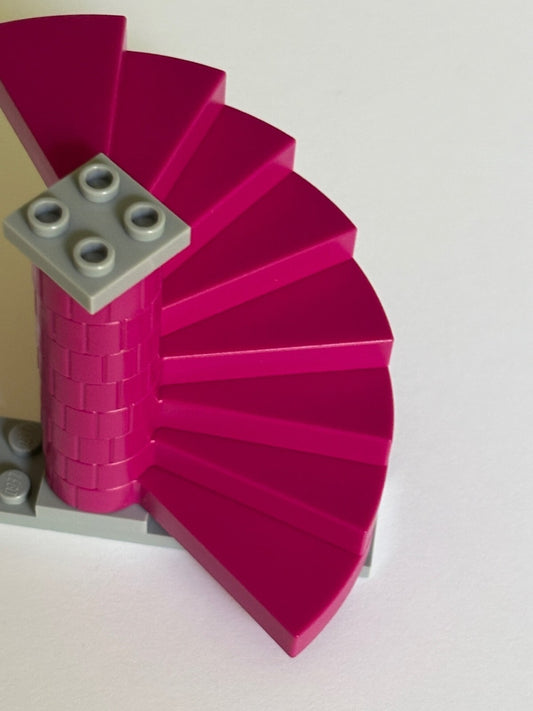 Lego SPIRAL Staircase Stairs 8 Steps Pink Magenta - Castle House